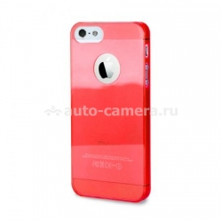 Пластиковый чехол на заднюю крышку iPhone 5 / 5S PURO Crystal cover, цвет красный (IPC5CRYRED)