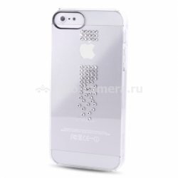 Пластиковый чехол на заднюю крышку iPhone 5 / 5S PURO Swarovski Crystal Cover Cascade 82 кристалла, цвет clear (IPC5CRYTRSW3)