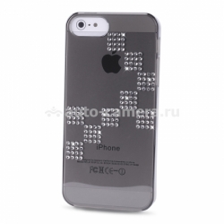 Пластиковый чехол на заднюю крышку iPhone 5 / 5S PURO Swarovski Crystal Cover Dama 144 кристалла, цвет black (IPC5CRYBLKSW1)
