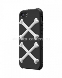 Пластиковый чехол на заднюю крышку iPhone 5 / 5S Switcheasy Bones, цвет Black-White (SW-BONEI5-BK)