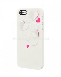 Пластиковый чехол на заднюю крышку iPhone 5 / 5S Switcheasy Kirigami, цвет Pure Love (SW-BUTKI5-W)