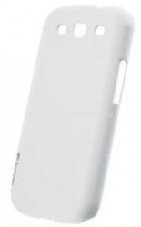 Пластиковый чехол на заднюю крышку Samsung Galaxy S3 (i9300) iCover Rubber, цвет white (GS3-RF-W)