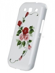 Пластиковый чехол на заднюю крышку Samsung Galaxy S3 (i9300) iCover Vintage Rose, цвет White/Pink (GS3-HP/W-VR/P)