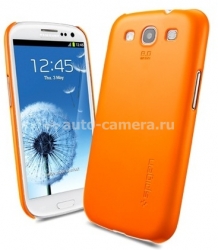 Пластиковый чехол на заднюю крышку Samsung Galaxy S3 (i9300) SGP Ultra Thin Air Series, цвет оранжевый (SGP09227)