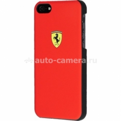 Пластиковый чехол-накладка для iPhone 5C Ferrari Hard Scuderia, цвет Red (FESCHCPMRE)