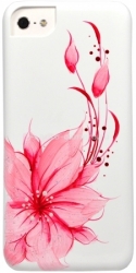 Пластиковый чехол-накладка для iPhone 5C iCover Flower, цвет pink (IPM-HP-FB/PK)