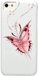 Пластиковый чехол-накладка для iPhone 5C iCover Happy Butterfly, цвет white (IPM-HP-HB/W)