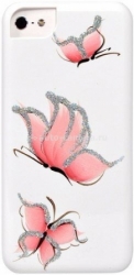 Пластиковый чехол-накладка для iPhone 5C iCover Pure Butterfly, цвет Pink (IPM-HP/W-PB/P)