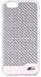Пластиковый чехол-накладка для iPhone 6 BMW M-Collection Hard Carbon & Aluminium, цвет Silver (BMHCP6MDCS)