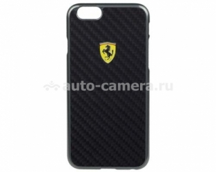 Пластиковый чехол-накладка для iPhone 6 Ferrari Formula One Hard Real Carb, цвет Black (FESCCBHCP6BL)
