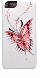 Пластиковый чехол-накладка для iPhone 6 Plus iCover HP Happy Butterfly, цвет Pink (IP6/5.5-HP/W-HB)