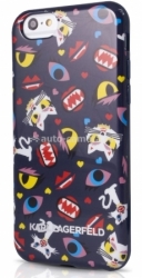 Пластиковый чехол-накладка для iPhone 6 Plus Karl Lagerfeld Monster Choupette Hard, цвет Blue (KLHCP6LMCPBL)
