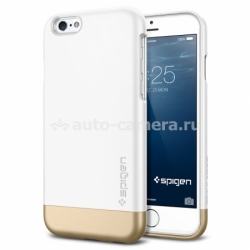 Пластиковый чехол-накладка для iPhone 6 SGP-Spigen Style Armor Series (PET), цвет White (SGP10948)