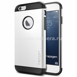 Пластиковый чехол-накладка для iPhone 6 SPG-Spigen Slim Armor Series, цвет White (SGP10957)
