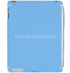 Полиуретановая наклейка на заднюю панель для iPad 2 Zagg LEATHERskins, цвет synthetic blue
