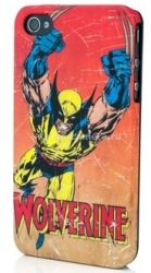 Полиуретановый чехол на заднюю крышку iPhone 4 и 4S Marvel Wolverine (IP-1408)