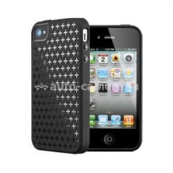 Полиуретановый чехол на заднюю крышку iPhone 4 и iPhone 4S SGP Modello Case, цвет черный (SGP08801)
