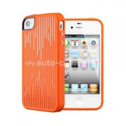 Полиуретановый чехол на заднюю крышку iPhone 4 и iPhone 4S SGP Modello Case, цвет оранжевый (SGP08798)