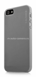 Полиуретановый чехол на заднюю крышку iPhone 5 / 5S Capdase Soft Jacket Lamina Tinted, цвет black (SJIH5-L201)