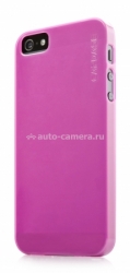 Полиуретановый чехол на заднюю крышку iPhone 5 / 5S Capdase Soft Jacket Lamina Tinted, цвет fuchsia (SJIH5-L20P)