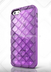 Полиуретановый чехол на заднюю крышку iPhone 5 / 5S Musubo Diamond, цвет purple (MU11024PE)