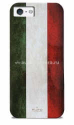 Полиуретановый чехол на заднюю крышку iPhone 5 / 5S PURO Flag Cover, цвет Italy (IPC5ITA1)