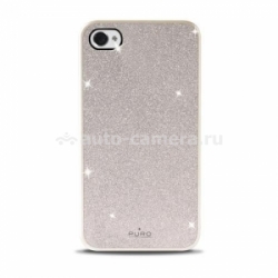 Полиуретановый чехол на заднюю крышку iPhone 5 / 5S PURO Glitter Cover, цвет champagne