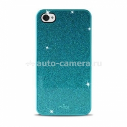 Полиуретановый чехол на заднюю крышку iPhone 5 / 5S PURO Glitter Cover, цвет dark green