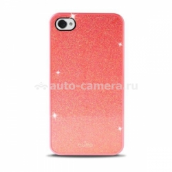 Полиуретановый чехол на заднюю крышку iPhone 5 / 5S PURO Glitter Cover, цвет light pink