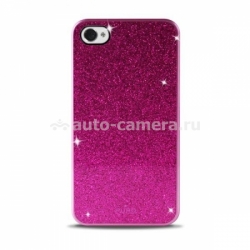 Полиуретановый чехол на заднюю крышку iPhone 5 / 5S PURO Glitter Cover, цвет purple