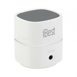 Портативная акустическая система для iPhone, iPod, iPad, Samsung и HTC iBest, цвет белый (AS01wh)