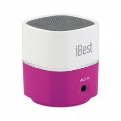 Портативная акустическая система для iPhone, iPod, iPad, Samsung и HTC iBest, цвет фиолетовый (AS01pur)
