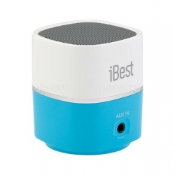 Портативная акустическая система для iPhone, iPod, iPad, Samsung и HTC iBest, цвет голубой (AS01blu)