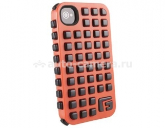 Противоударный чехол для iPhone 4 и 4S G-Form Extreme Grid Case, цвет black/orange (CP2IP4010E)