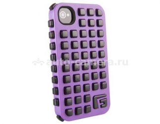 Противоударный чехол для iPhone 4 и 4S G-Form Extreme Grid Case, цвет black/purple (CP2IP4008E)