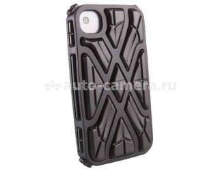 Противоударный чехол для iPhone 4 и 4S G-Form X-Protect Case, цвет black/black (CP1IP4003E)