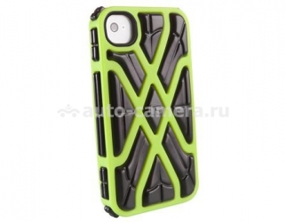 Противоударный чехол для iPhone 4 и 4S G-Form X-Protect Case, цвет black/green (CP1IP4007E)