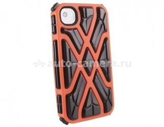 Противоударный чехол для iPhone 4 и 4S G-Form X-Protect Case, цвет black/orange (CP1IP4010E)