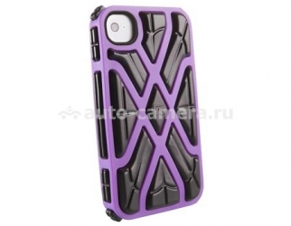 Противоударный чехол для iPhone 4 и 4S G-Form X-Protect Case, цвет black/purple (CP1IP4008E)