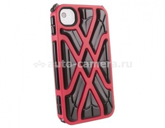 Противоударный чехол для iPhone 4 и 4S G-Form X-Protect Case, цвет black/red (CP1IP4009E)
