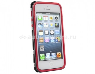 Противоударный чехол для iPhone 5 / 5S G-Form Xtreme Case, цвет black-red/black (EPHS00214BE)