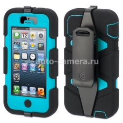 Противоударный чехол для iPhone 5 / 5S Griffin Survivor Case, цвет black/blue (GB35687)