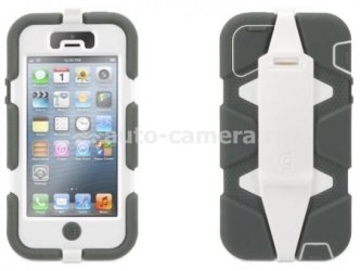 Противоударный чехол для iPhone 5 / 5S Griffin Survivor Case, цвет silver/white (GB35688)