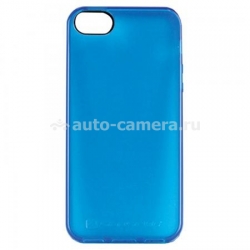Резиновый чехол на заднюю крышку iPhone 5 / 5S Scosche glosSEE, цвет blue (IP5TPUBL)