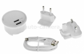 Сетевое зарядное устройство для iPhone 5 / 5S / 5C, iPad 4, iPad Air и iPad mini Energizer (AC2UUNUIP5), цвет белый, цвет белый (AC2UUNUIP5)