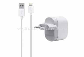 Сетевое зарядное устройство для iPhone 5 / 5S / 5C, iPod Touch 5G, iPod Nano 7G Belkin Home Charger 1A, цвет белый (F8J112vf04)