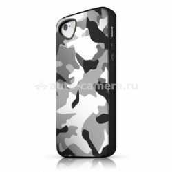 Силиконовая чехол-накладка для iPhone 5 / 5S Itskins Phantom с защитной пленкой, цвет graphic square (APH5-PHANT-GYCM)