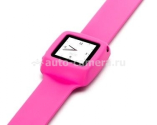Силиконовый чехол-браслет для iPod Nano 6G Griffin Slap, цвет pink (GB02197)