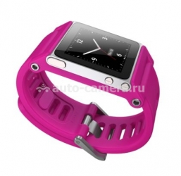 Силиконовый чехол-браслет для iPod Nano 6G LunaTik CMKY TikTok Watch Band, цвет pink (TTMAG-007)
