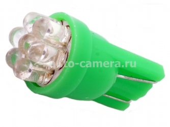 Светодиодные лампы T10 7 LED green